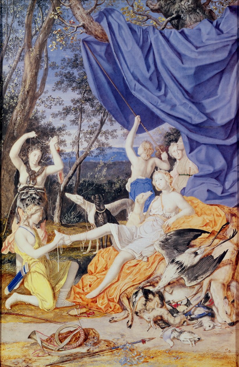 Francoise Louis de la Baume le Blanc (1644-1710) Mademoiselle de la Valliere, mint Diana alkotó: Joseph Werner