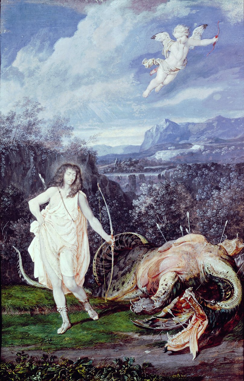 XIV. Lajos (1638-1715) mint Apollo, a Python megölője alkotó: Joseph Werner