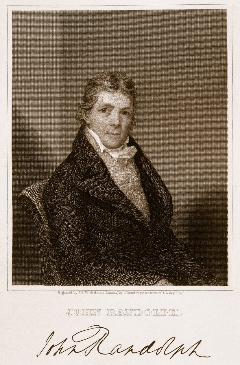 John Randolph (1773-1833) Thomas B. Welch (1814-74) metszete alkotó: Joseph Wood