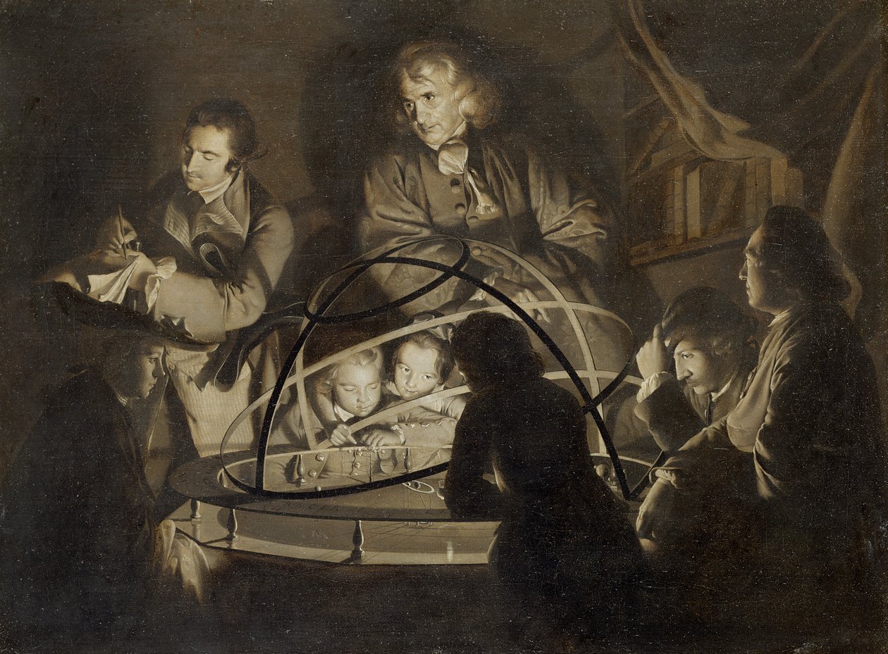 Filozófus előadást tart az orreryről, 1768 körül alkotó: Joseph Wright of Derby