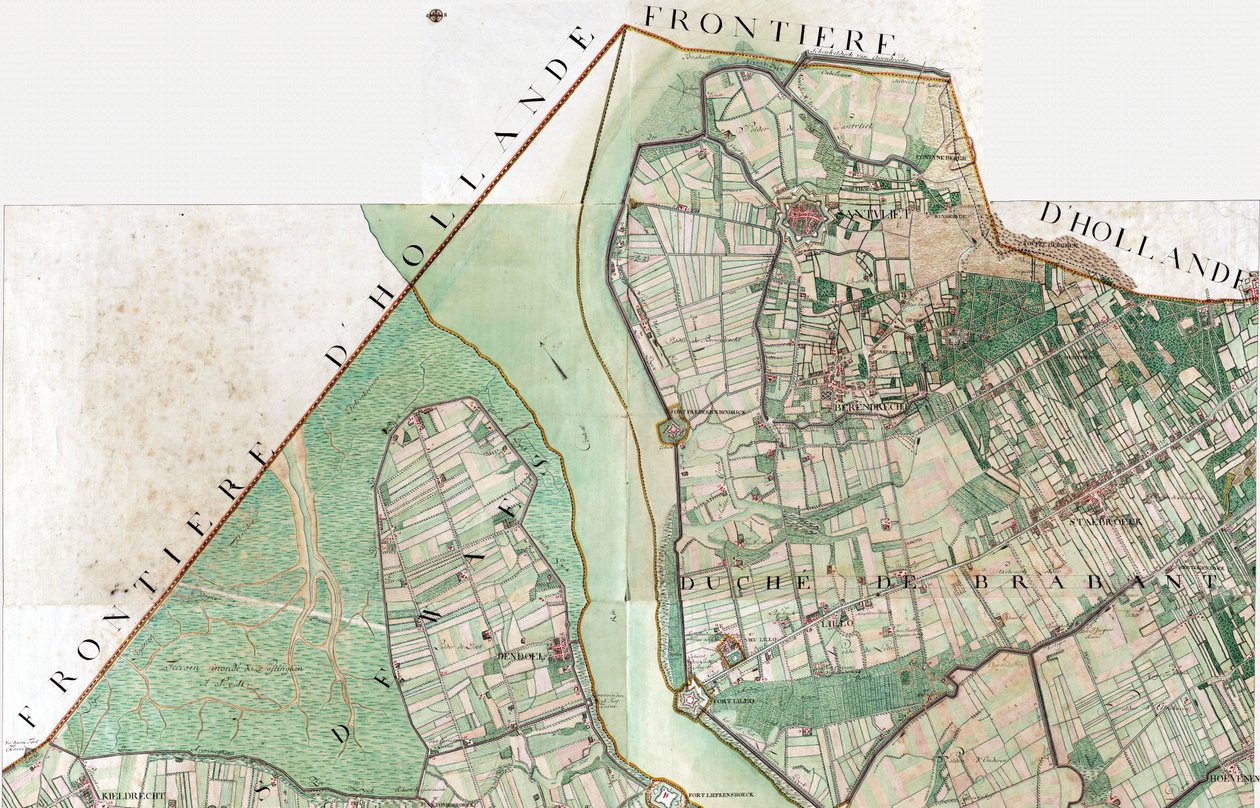 Santvliet térképe alkotó: Joseph de Ferraris