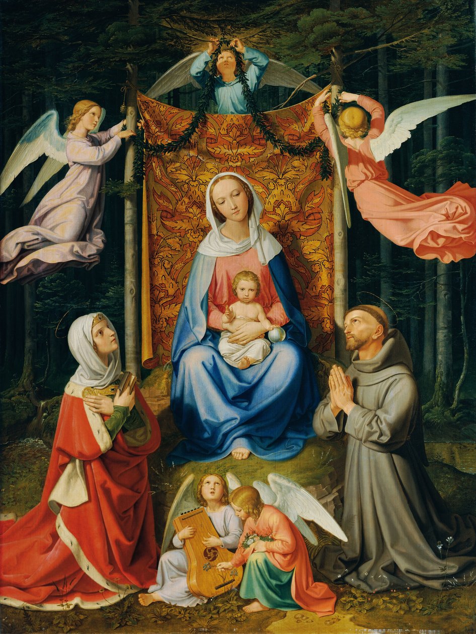 Waldesruh (Madonna gyermekkel, Szent Adelheid és Szent Ferenc) alkotó: Joseph von Führich  