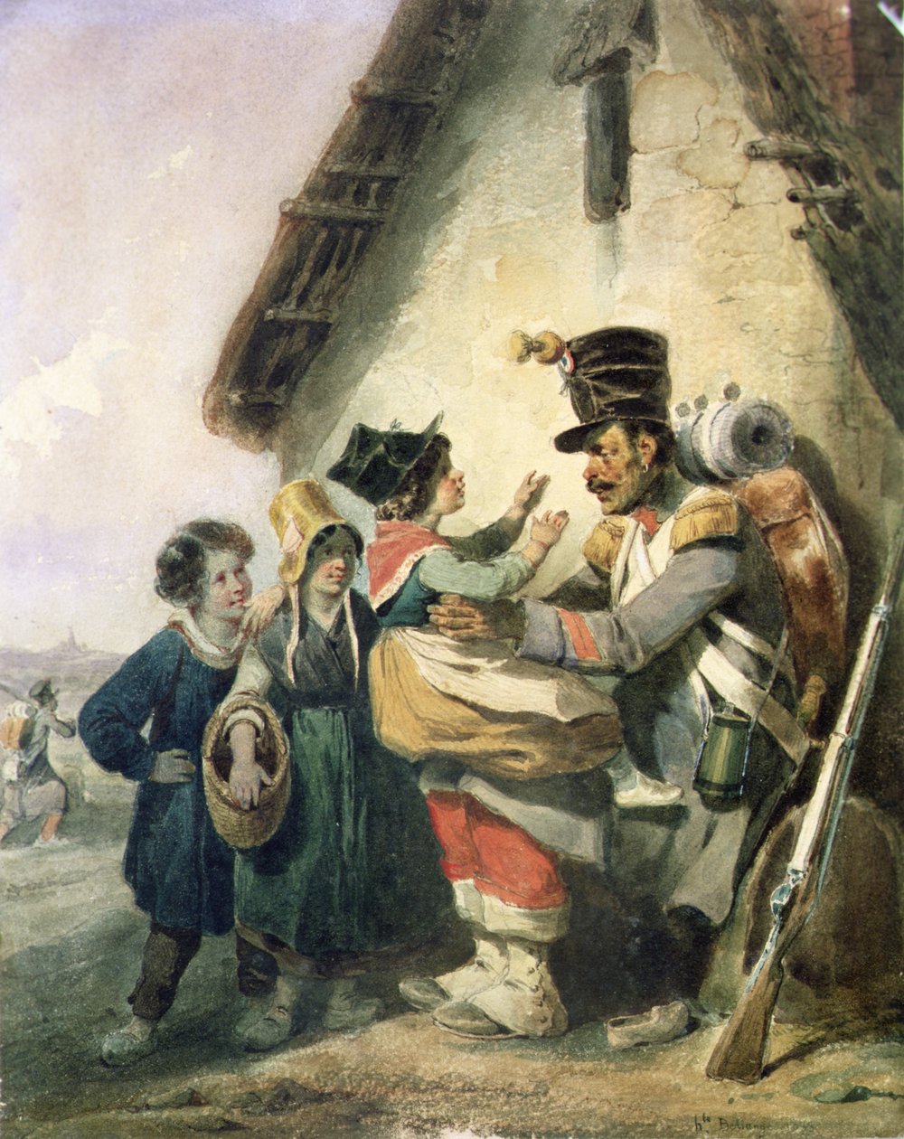 A katona visszatérése alkotó: Joseph Louis Hippolyte Bellange
