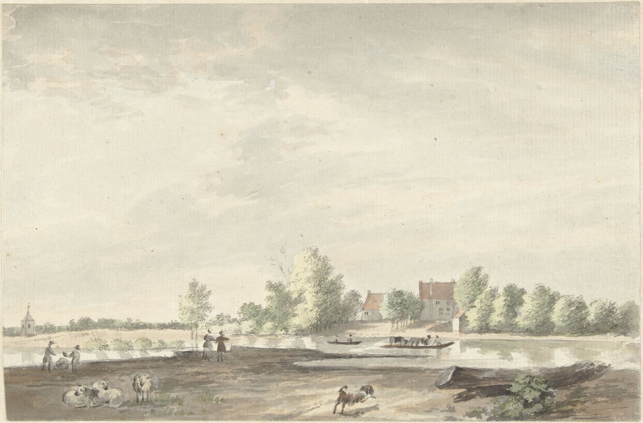 A kompház a Leken Schoonhoven közelében alkotó: Joseph Adolf Schmetterling