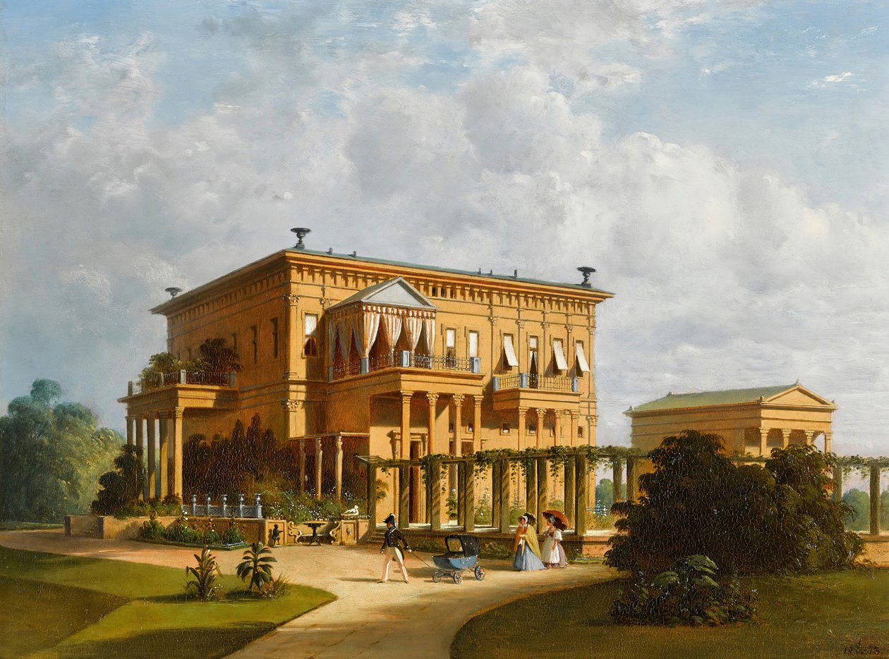 Leuchtenberg herceg nyári palotája Sergievkában, 1873. alkotó: Joseph Andreas Weiss