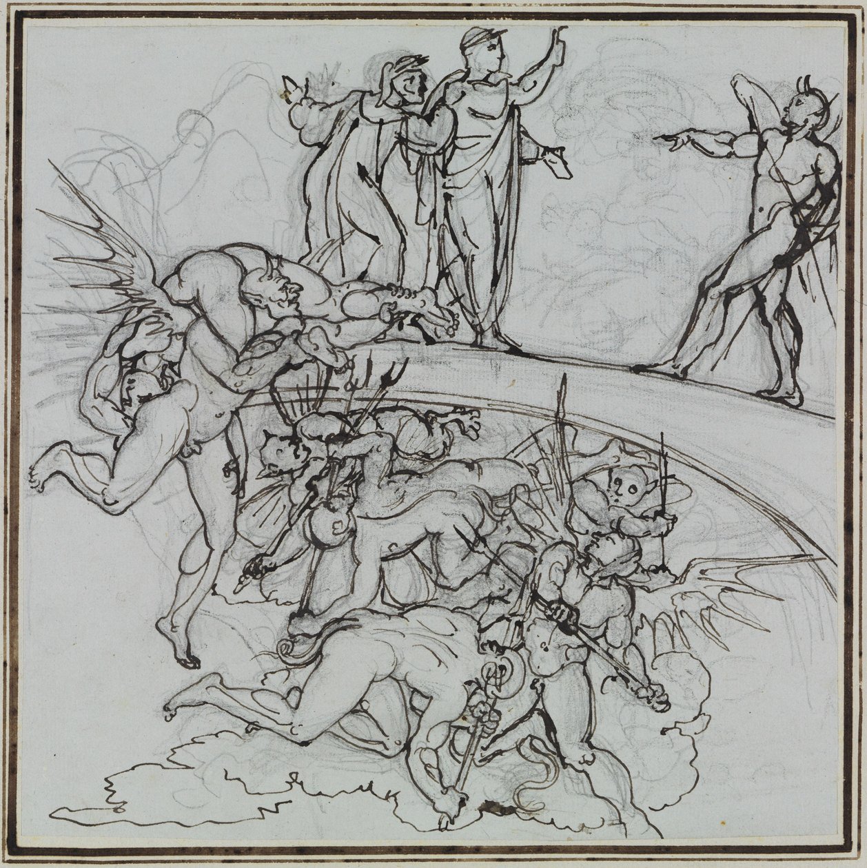 A megvesztegethetők szuroktavánál, Lucca tanácsosa (Dante Pokla, 21. ének, V 34) alkotó: Joseph Anton Koch