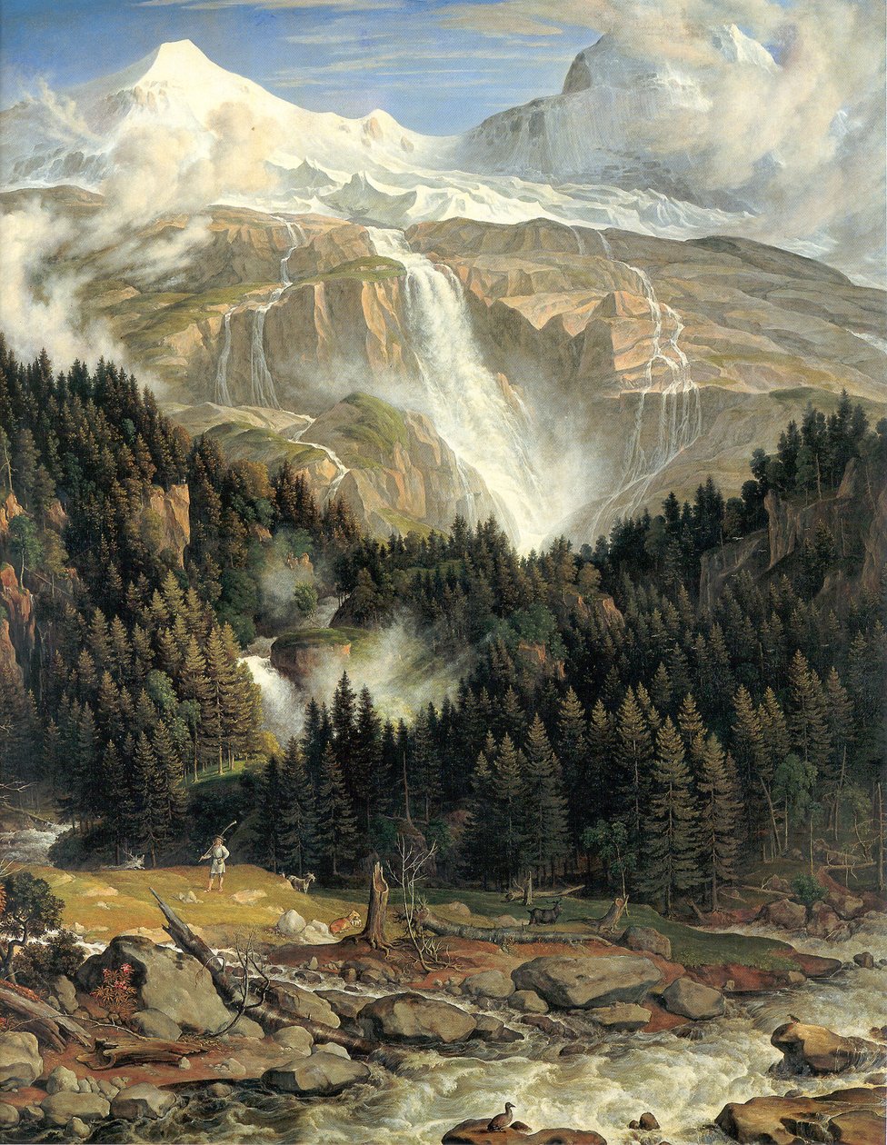 A Schmadribach-vízesés alkotó: Joseph Anton Koch
