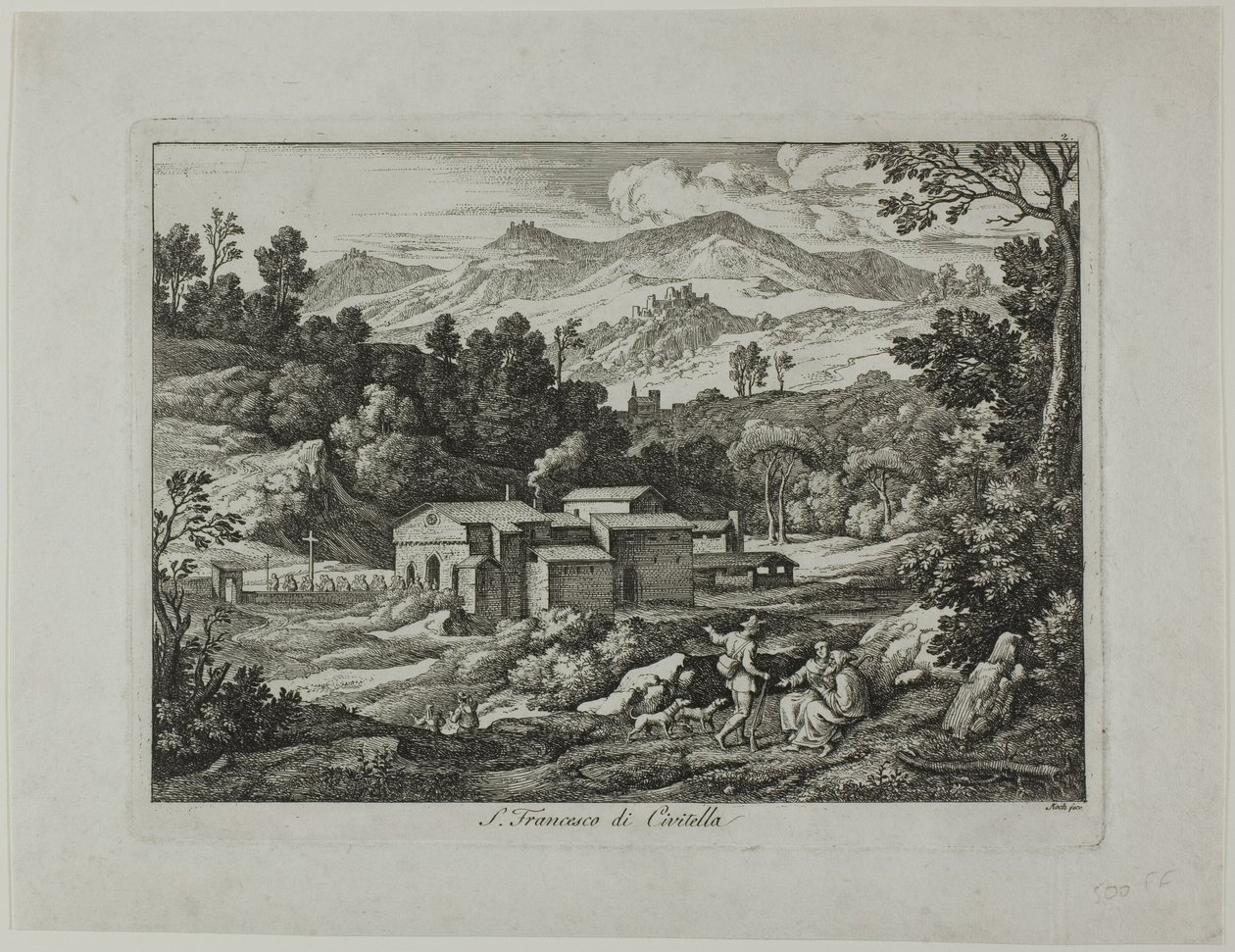 San Francesco di Civitella kolostor a Sabine-hegységben alkotó: Joseph Anton Koch