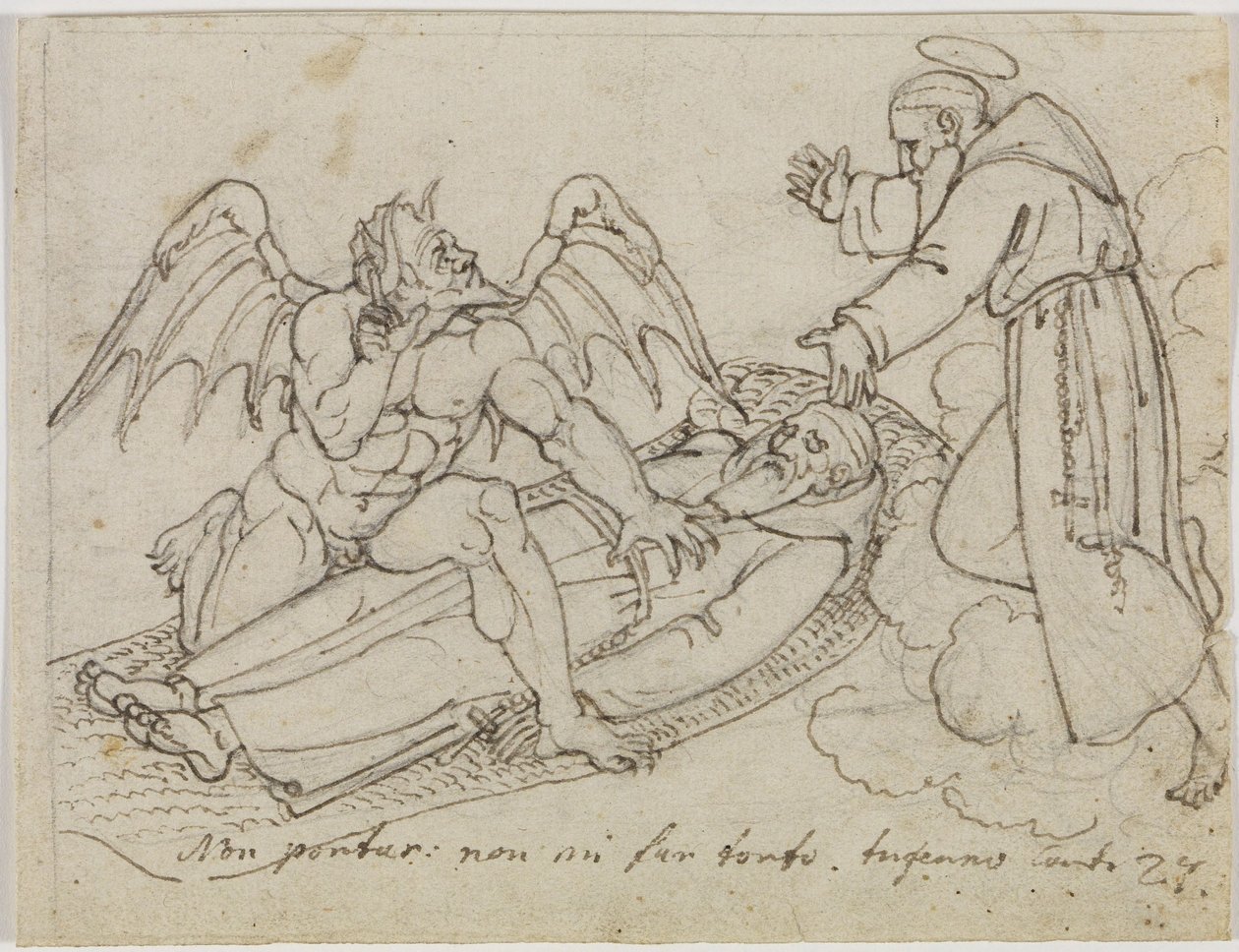 Vázlat Guido da Montefeltro-ról (Dante: Pokol, 27. ének) alkotó: Joseph Anton Koch