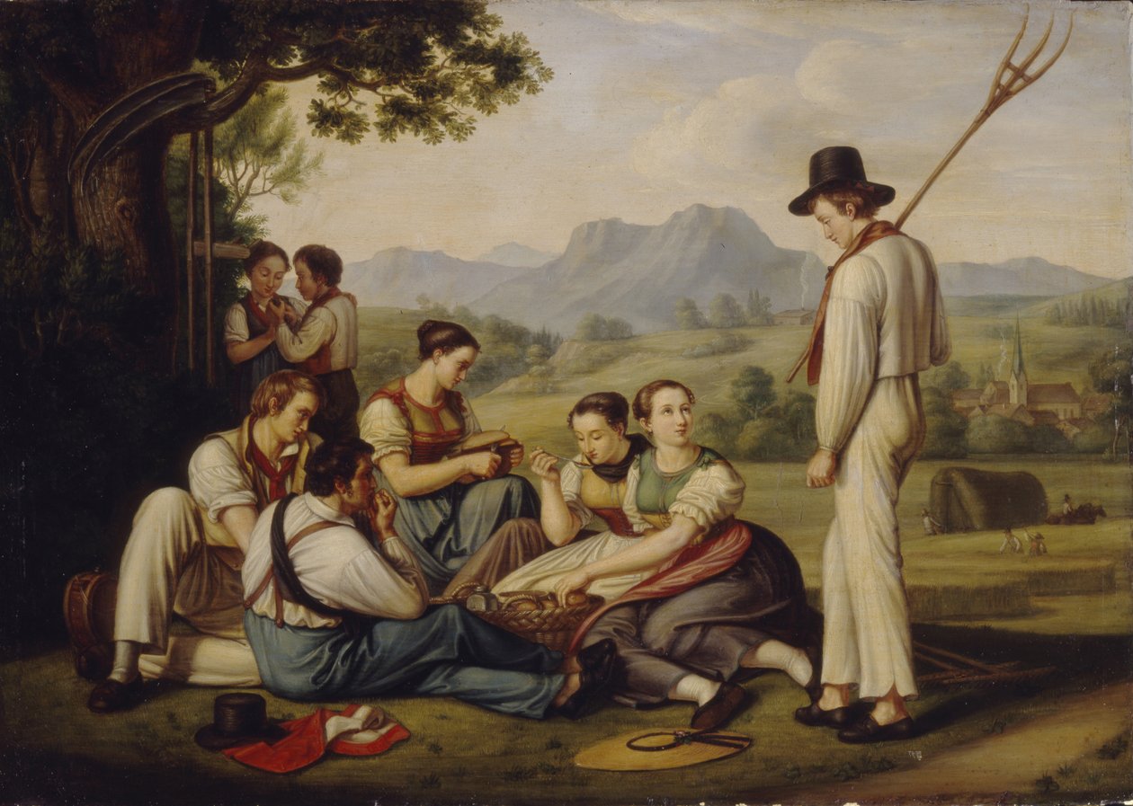 Kaszák pihennek, 1819 alkotó: Joseph Anton Rhomberg