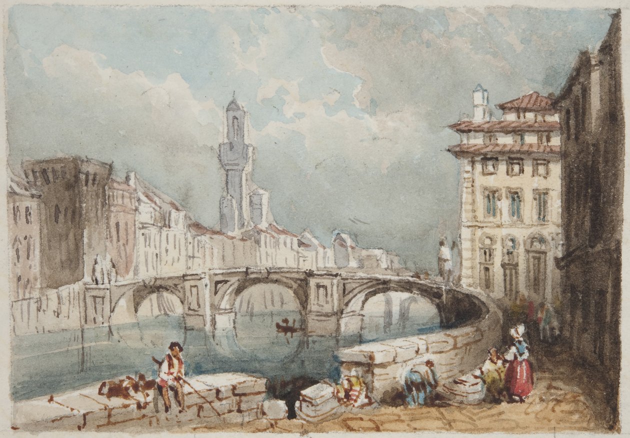 Firenze, a Thomas Moodys Journal-ba beillesztve egy svájci és olaszországi körútról, 1822 (wc papíron) alkotó: Joseph Axe Sleap