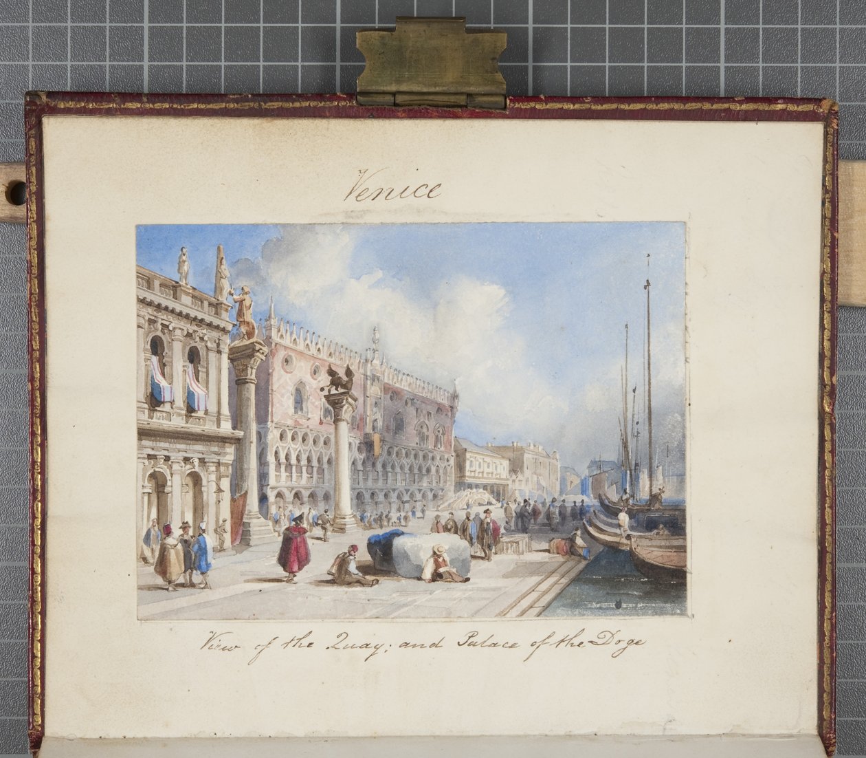 Velence, Thomas Moodys Journal-ba beillesztve egy svájci és olaszországi körútról, 1822 (wc papíron) alkotó: Joseph Axe Sleap