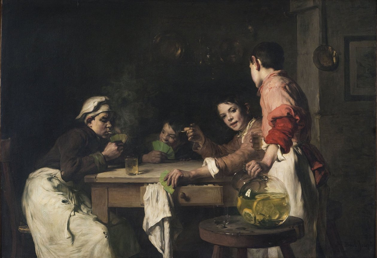 A kártyajátékosok, 1897 körül (olaj, vászon) alkotó: Joseph Bail