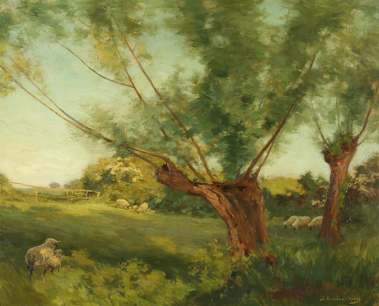 Bibury, Cotswold Hills (olaj, vászon) alkotó: Joseph Barnard Davis