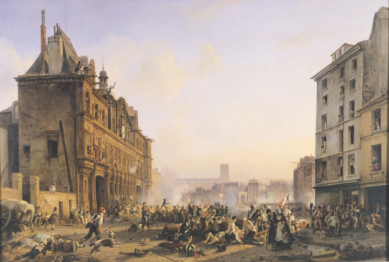 Támadás a Hotel de Ville ellen, 1830. július 28 alkotó: Joseph Beaume