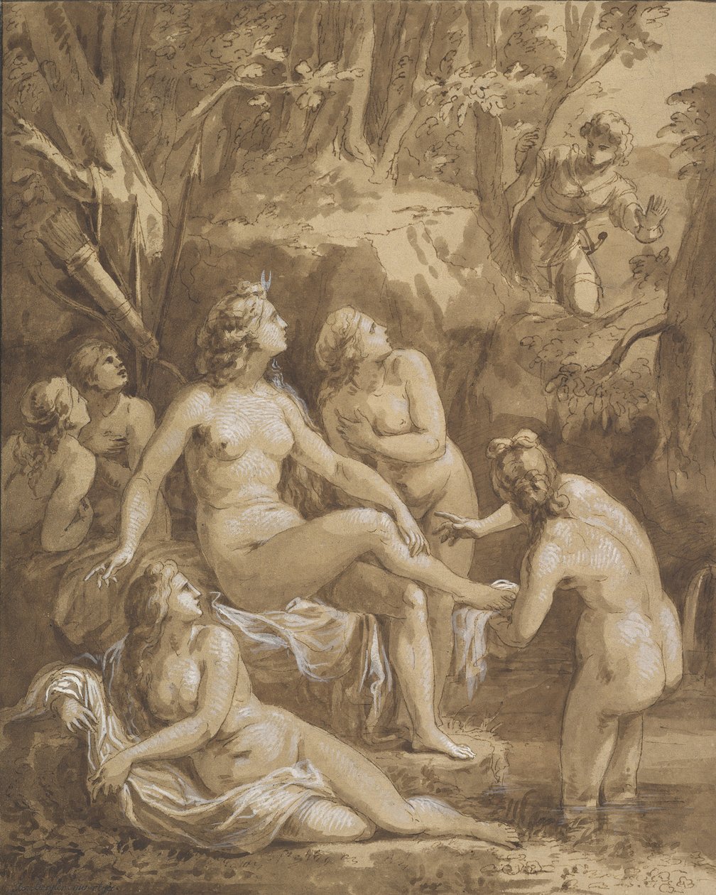 Diana és Actaeon, 18. század vége – 19. század eleje. alkotó: Joseph Bergler