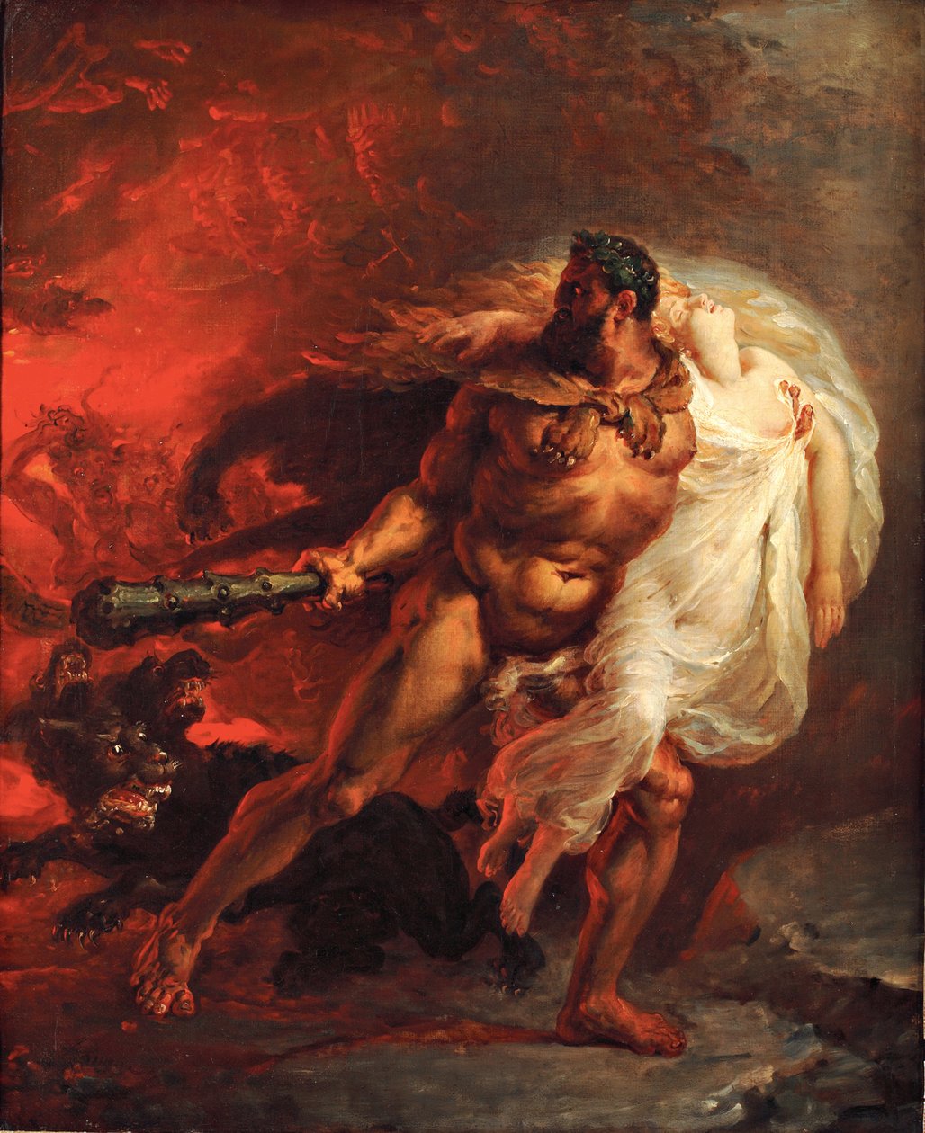 Herkules elszakítja Alceste-et a pokolból, 1806 körül. alkotó: Joseph Boniface Franque