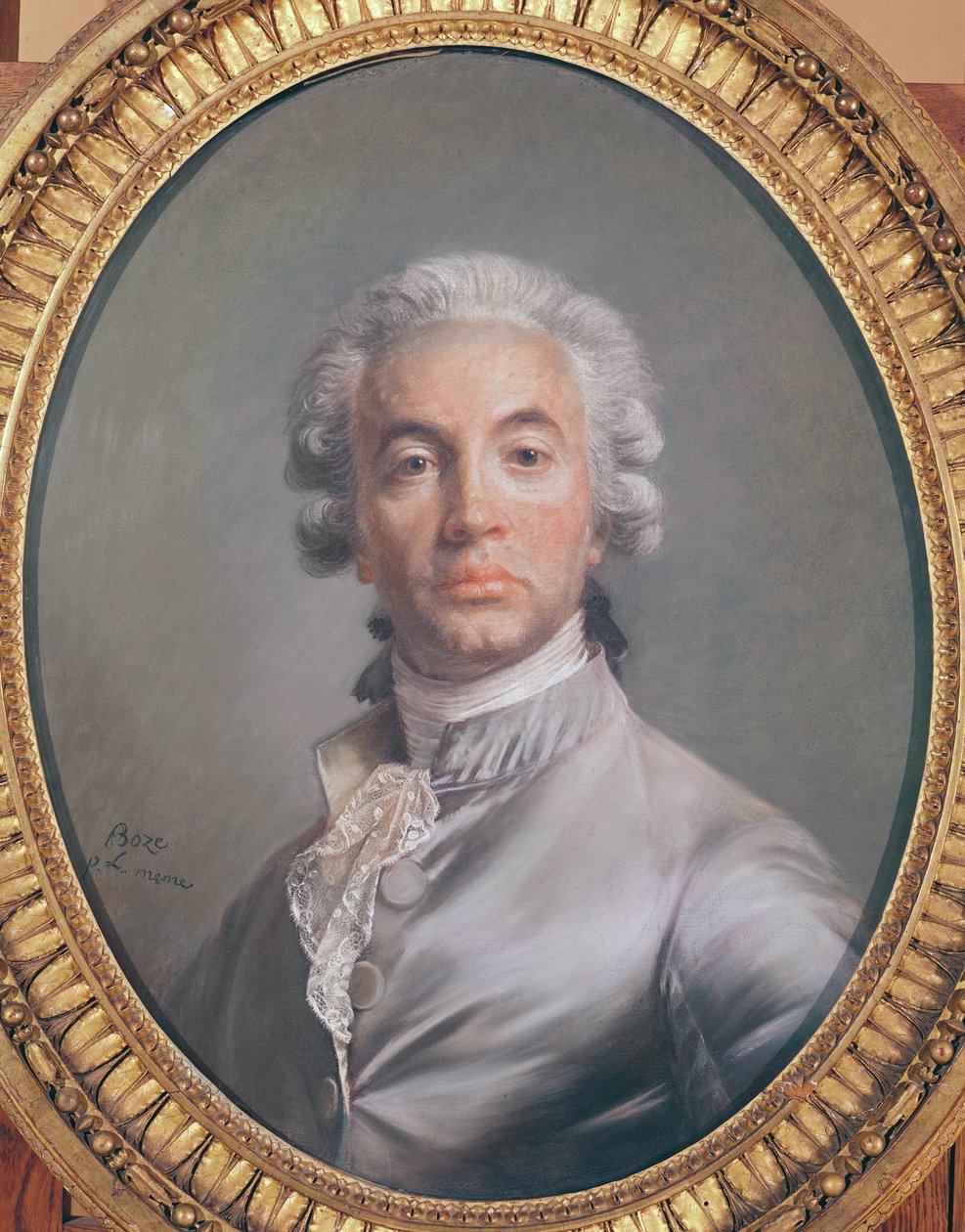 Önarckép (pasztell kék papíron) alkotó: Joseph Boze