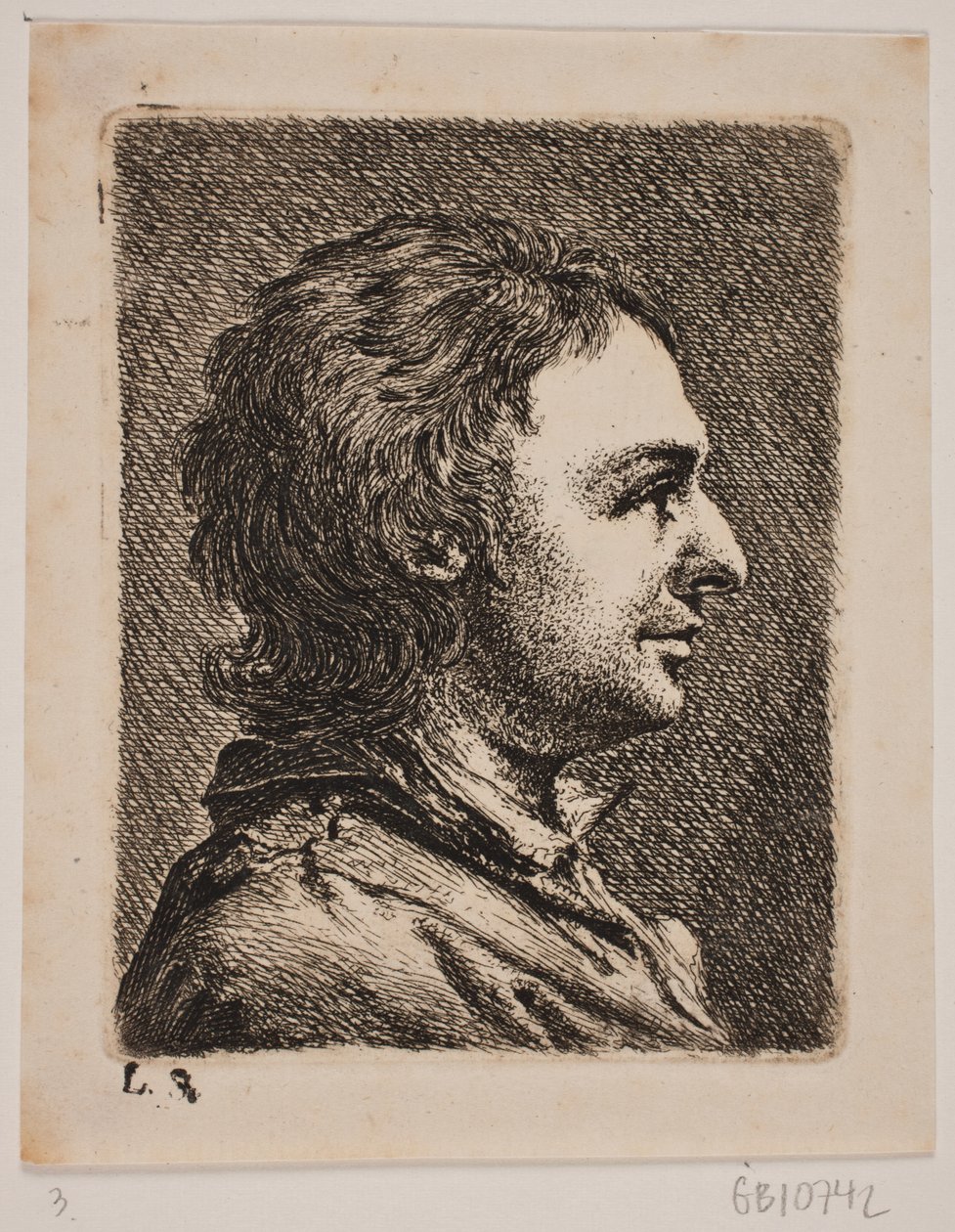 Egy fiatalabb férfi mellszobra alkotó: Joseph Brecheisen