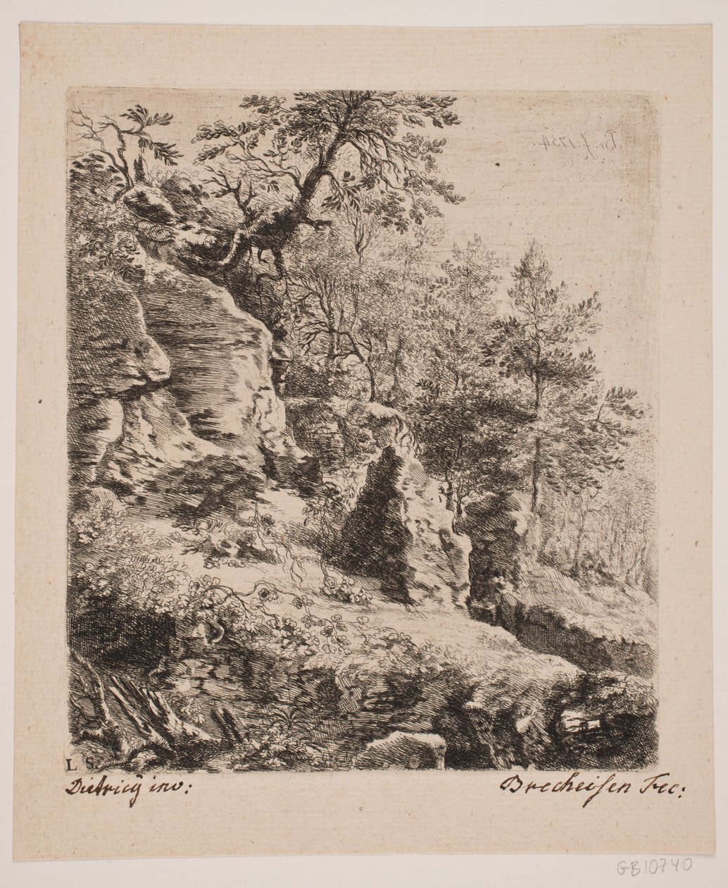 Sziklás táj alkotó: Joseph Brecheisen