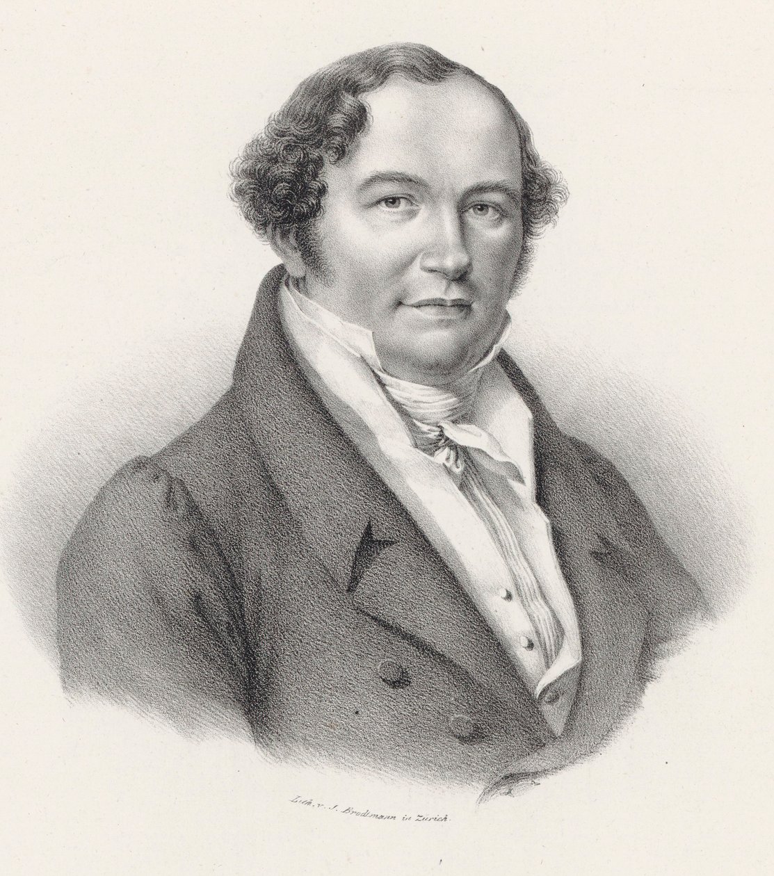 Conradin Kreutzer zeneszerző portréja 1780-1849. alkotó: Joseph Brodtmann