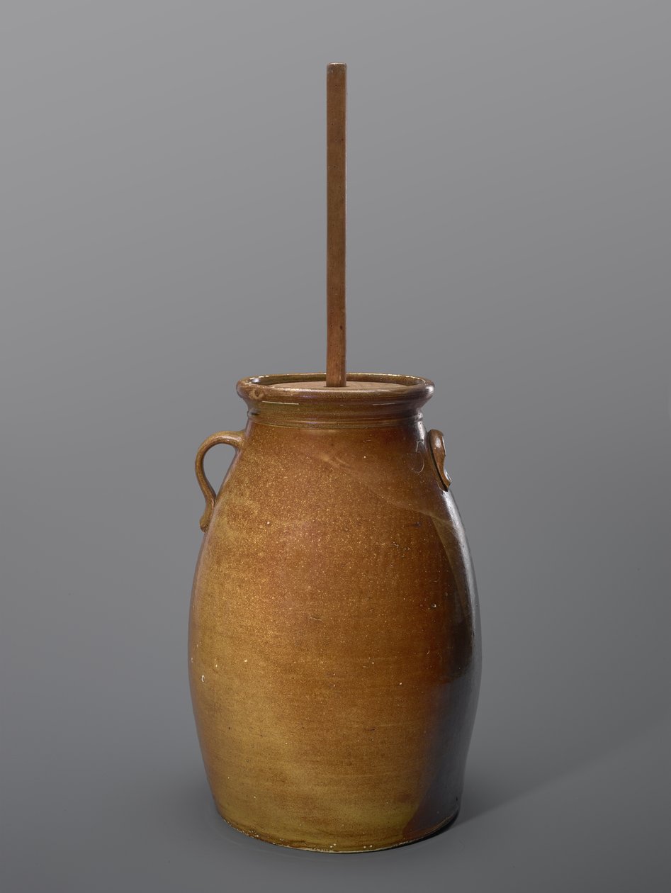 Churn, c. 1873-1900 (csúszómázas kőedény fával) alkotó: Joseph C. (attr.to) Rushton