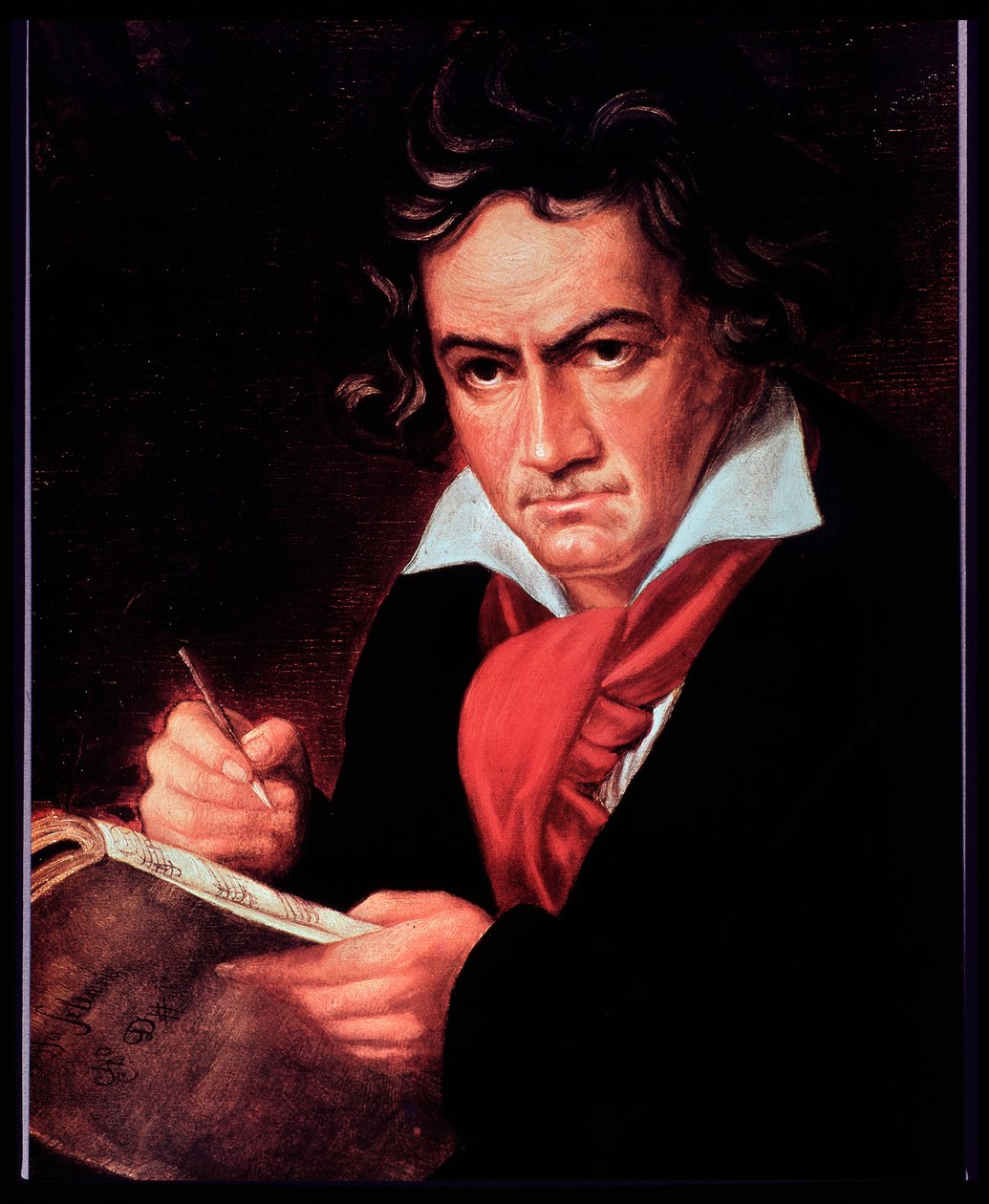 Ludwig van Beethoven német zeneszerző portréja, aki Missa solemnis-t ír. (festés alkotó: Joseph Carl (after) Stieler