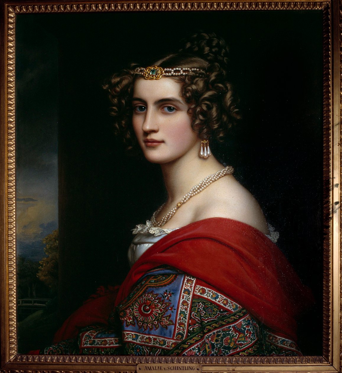 Amalie von Schintling portréja Josef Karl Stieler (1781-1858) festménye, 1831 München. Chateau De Nymphenburg alkotó: Joseph Carl Stieler