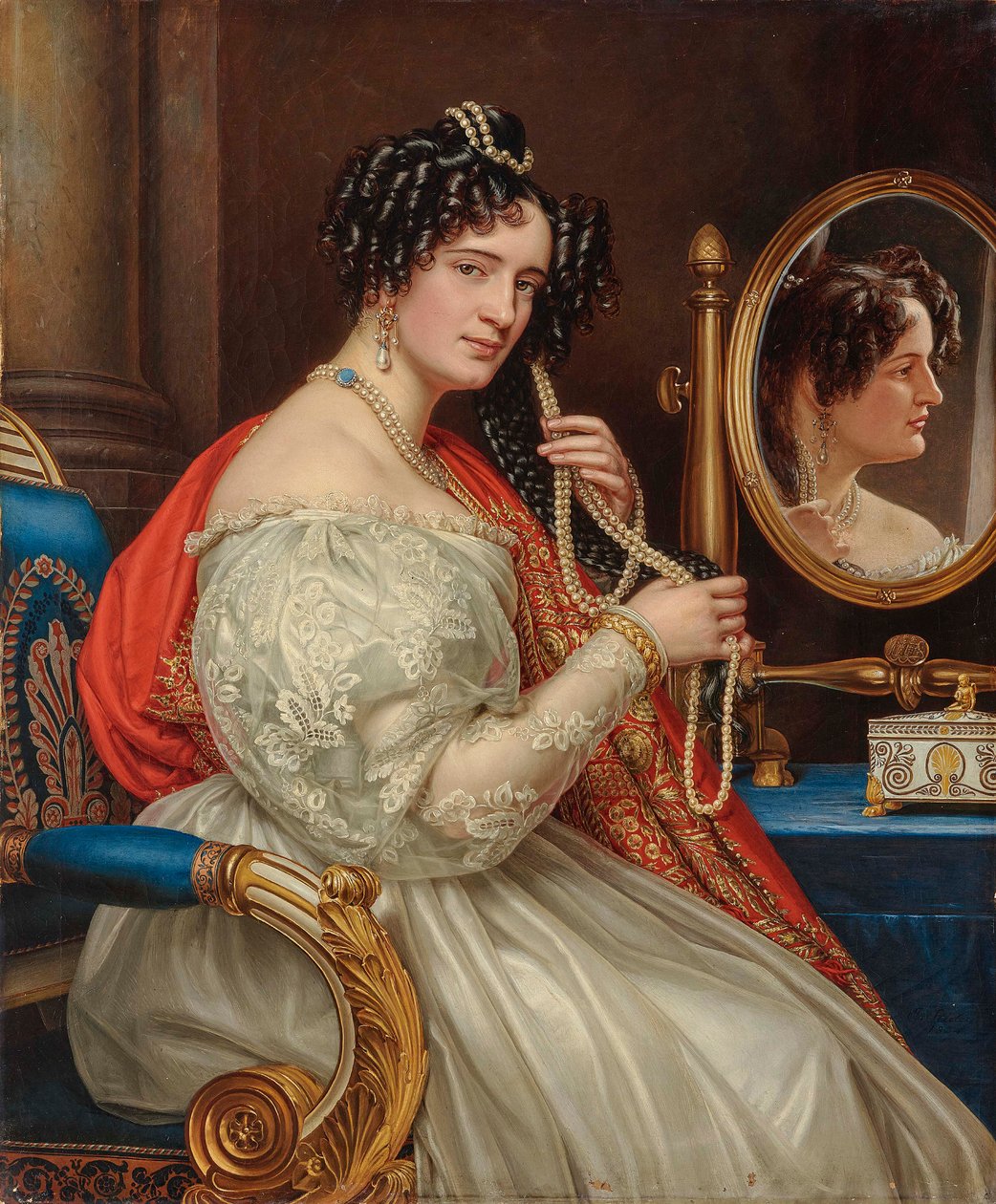 Kisseleff Szófia grófnő portréja 1801-1875, sz. Potocka, 1834. alkotó: Joseph Carl Stieler