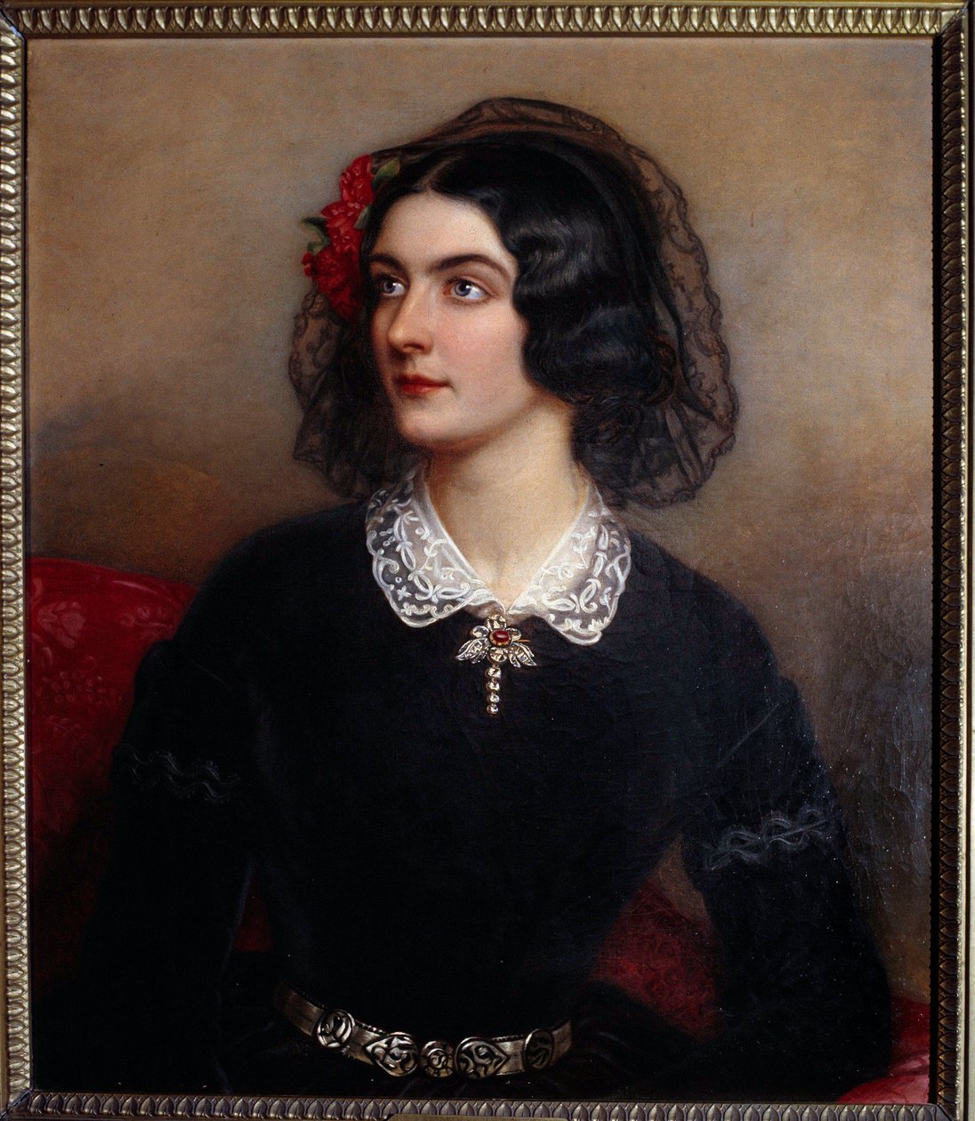 Lola Montes vagy Montez portréja (olaj, vászon) alkotó: Joseph Carl Stieler