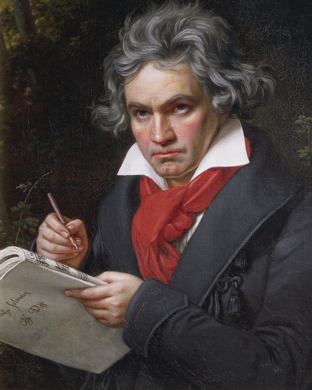 Ludwig van Beethoven (1770-1827) német zeneszerző és zongoraművész portréja, a Missa Solemnis komponálása alkotó: Joseph Carl Stieler