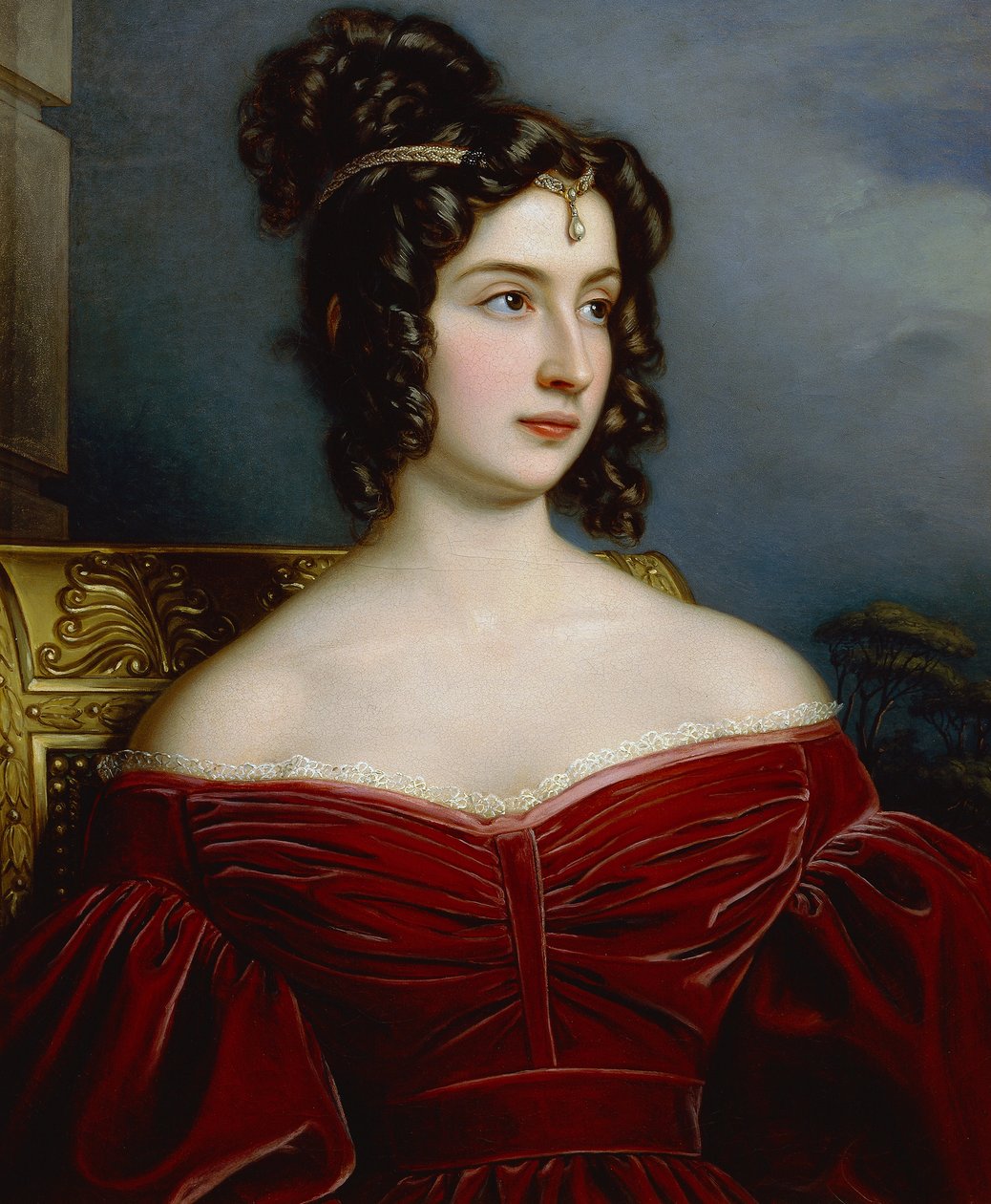 Marchesa Marianna Florenzi portréja alkotó: Joseph Carl Stieler