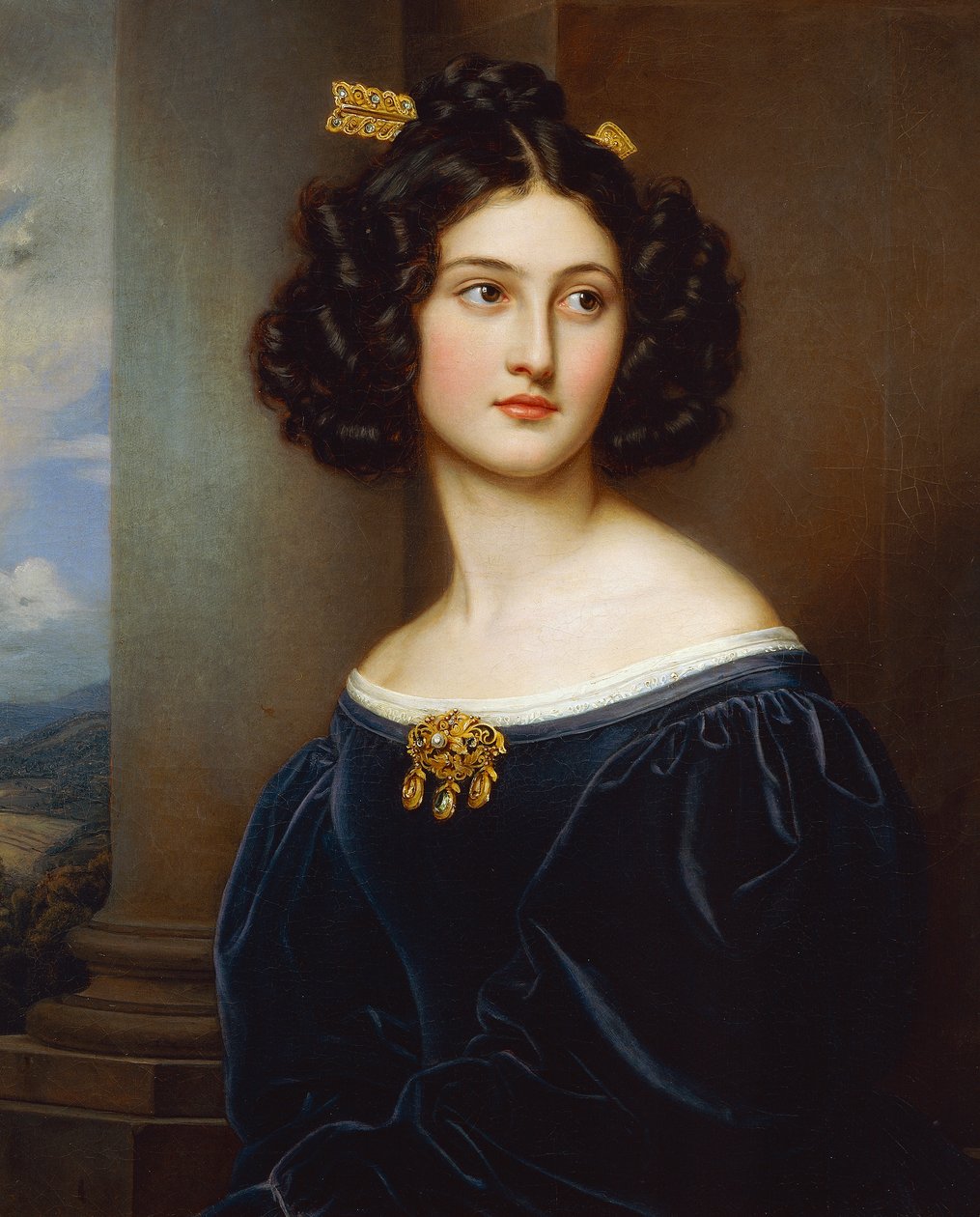 Nanette Neck portréja (1812-1876) alkotó: Joseph Carl Stieler