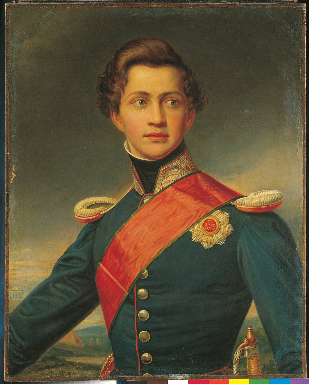 Othon portréja fiatal férfiként (olaj, vászon) alkotó: Joseph Carl Stieler