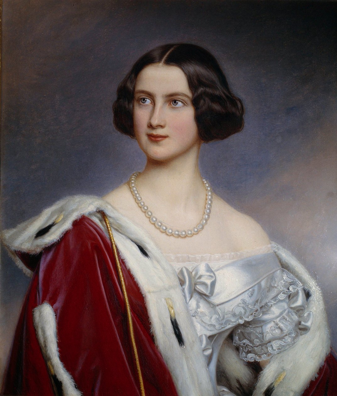 Mária porosz hercegnő portréja (1825-1889) Joseph Karl Stieler (1781-1858) festménye (ec.all.) 19. századi München. Chateau De Nymphenburg alkotó: Joseph Carl Stieler