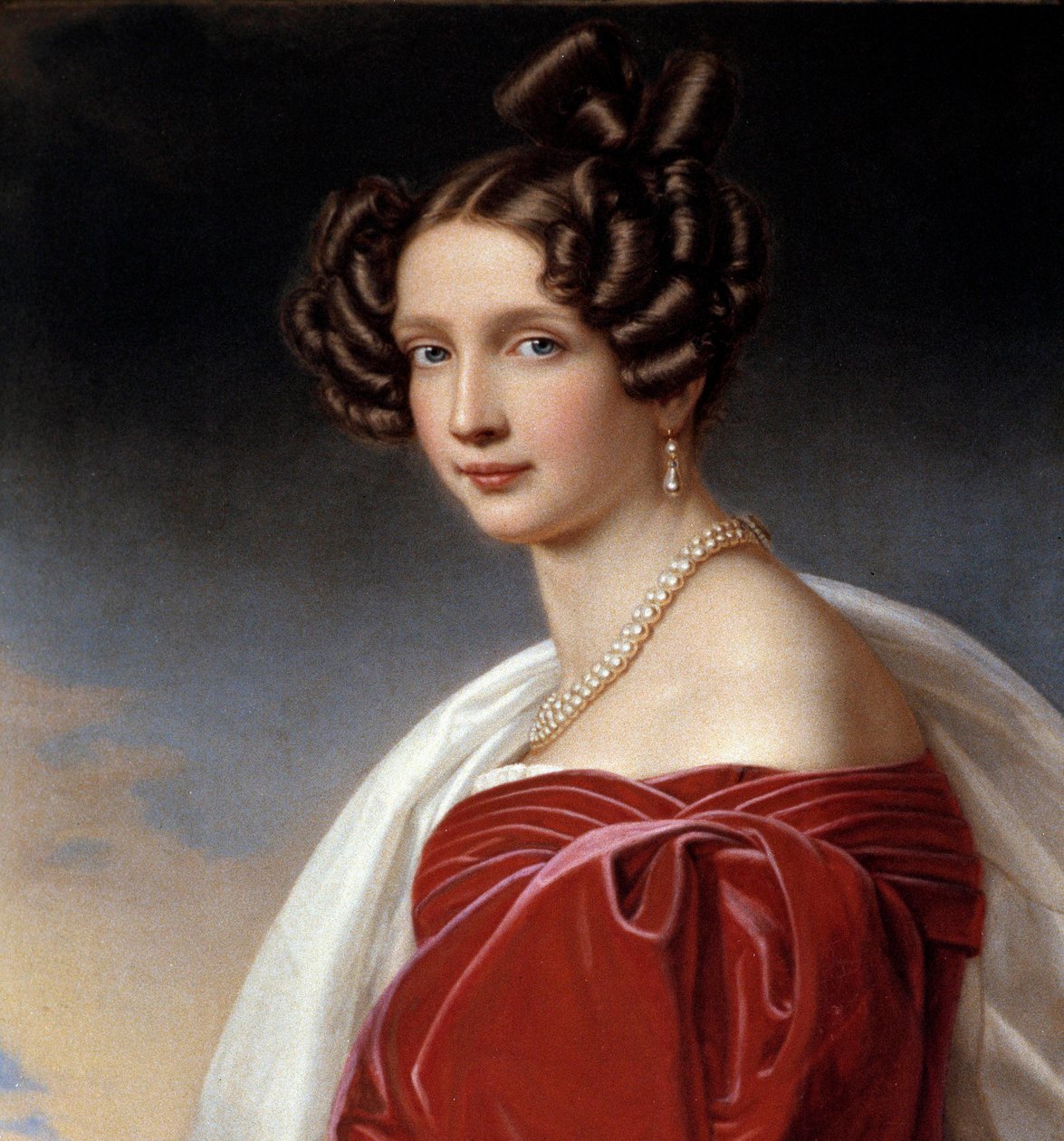 Sophie Frederique, Baviere hercegnőjének és osztrák főhercegnőjének (1805-1872) portréja Joseph Karl Stieler (1781-1858) festménye 1832 - München. Chateau De Nymphenburg – Sophie Frederique bajor hercegnő és osztrák főhercegnő portréja (18. alkotó: Joseph Carl Stieler