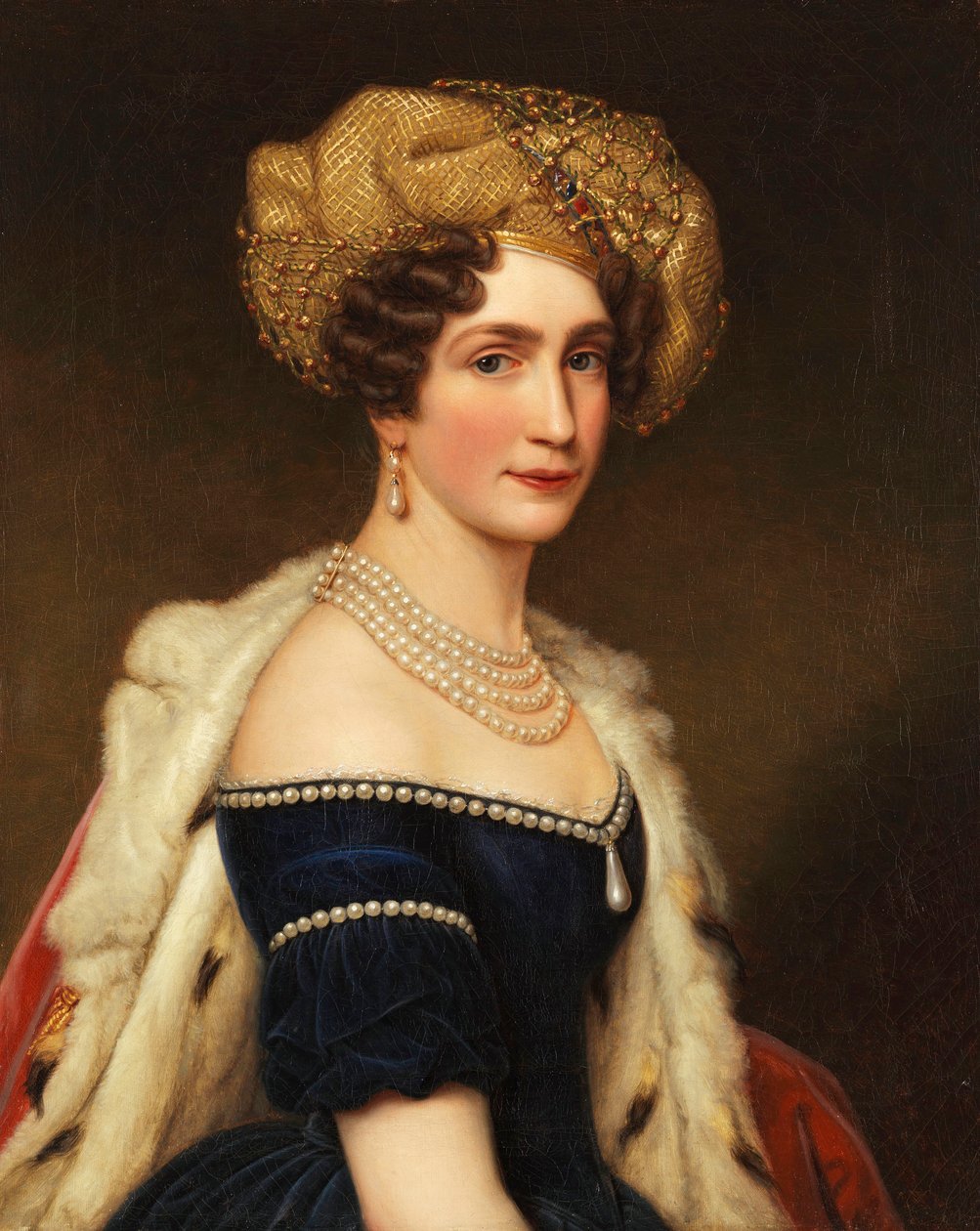 Augusta bajor hercegnő 1788-1851, Leuchtenberg hercegné, 1825 körül. alkotó: Joseph Carl Stieler