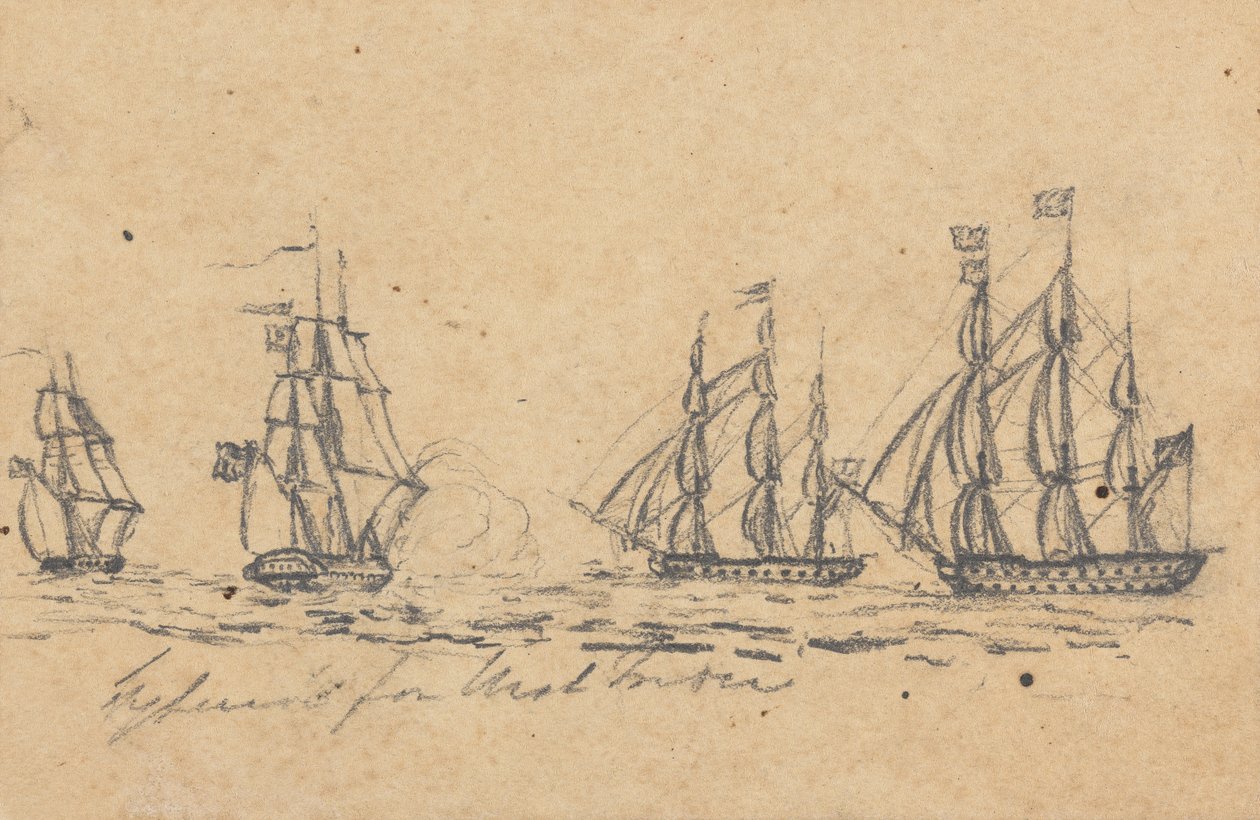 Nyugat-Indiába szánva (?): Négy csatahajó alkotó: Joseph Cartwright