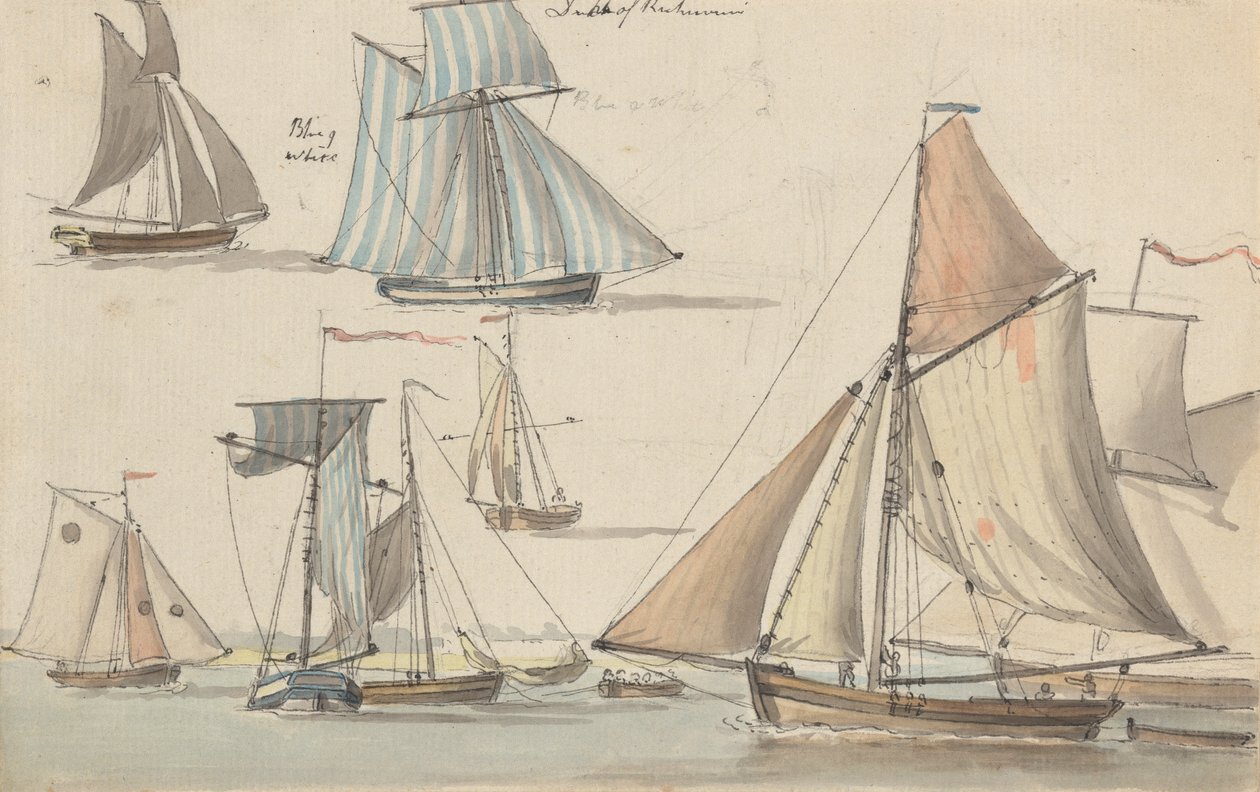 Richmond hercege: Sloops, scooners, evezős csónakok alkotó: Joseph Cartwright