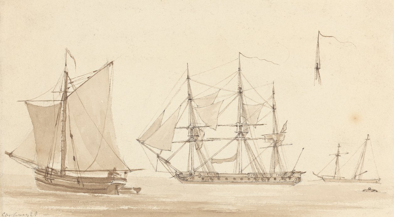 Schooner, Corvette és Fishing Smack alkotó: Joseph Cartwright