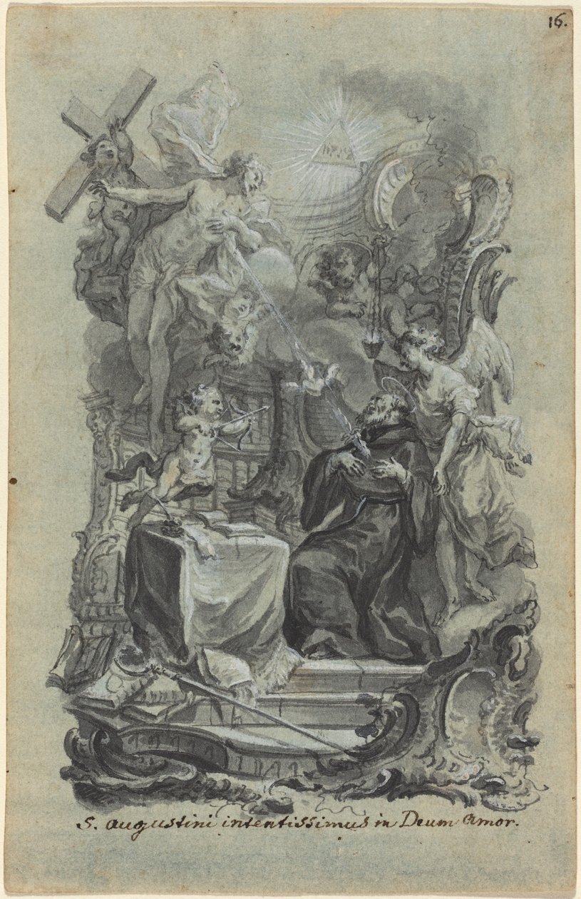 Szent Ágoston buzgó Istenszeretete alkotó: Joseph Christ