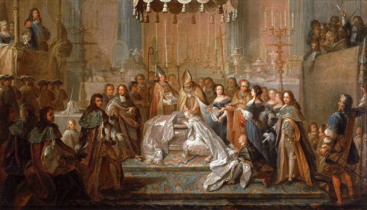 Lajos Dauphin, XIV. Lajos fia megkeresztelkedése Saint-Germain-en-Laye-ban, március 24-én, alkotó: Joseph Christophe