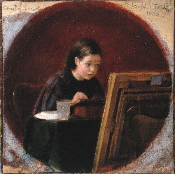 Christina Mary Clark portréja, 1860 körüli (olaj, vászon) alkotó: Joseph Clark