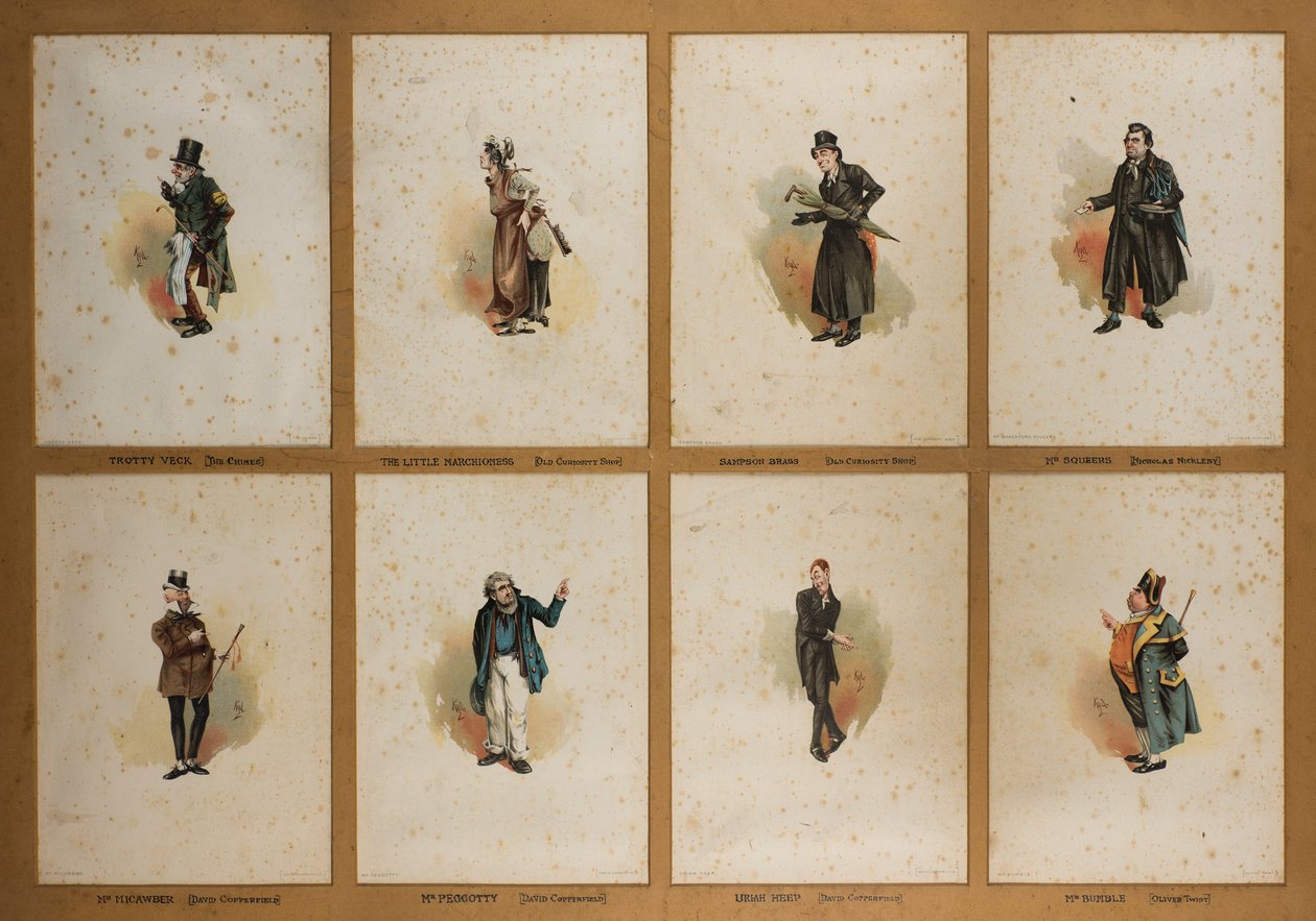 Nyolc Dickens-i karakter (litográfia) alkotó: Joseph Clayton  Clarke