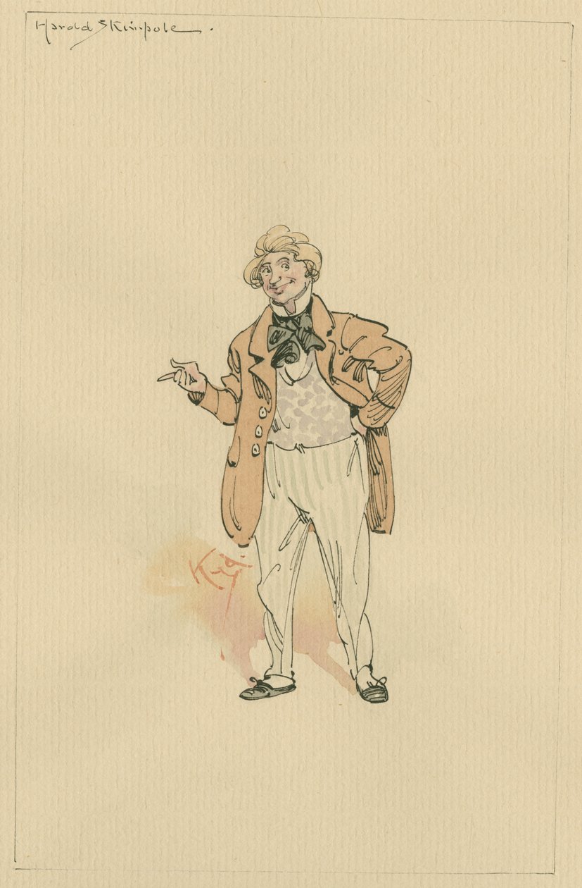 Harold Skimpole, 1920-as évek (toll és tinta WC-vel papíron) alkotó: Joseph Clayton Clarke