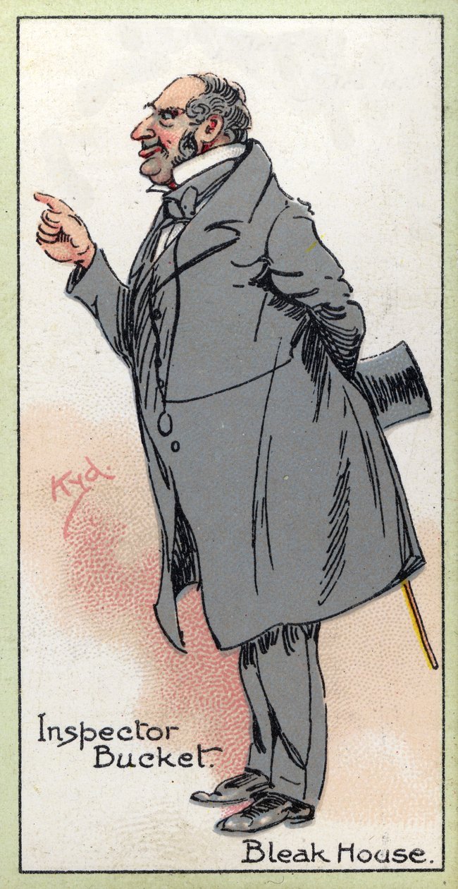 Bucket felügyelő, a "Bleak House"-ból, Charles Dickens, 1923 alkotó: Joseph Clayton Clarke