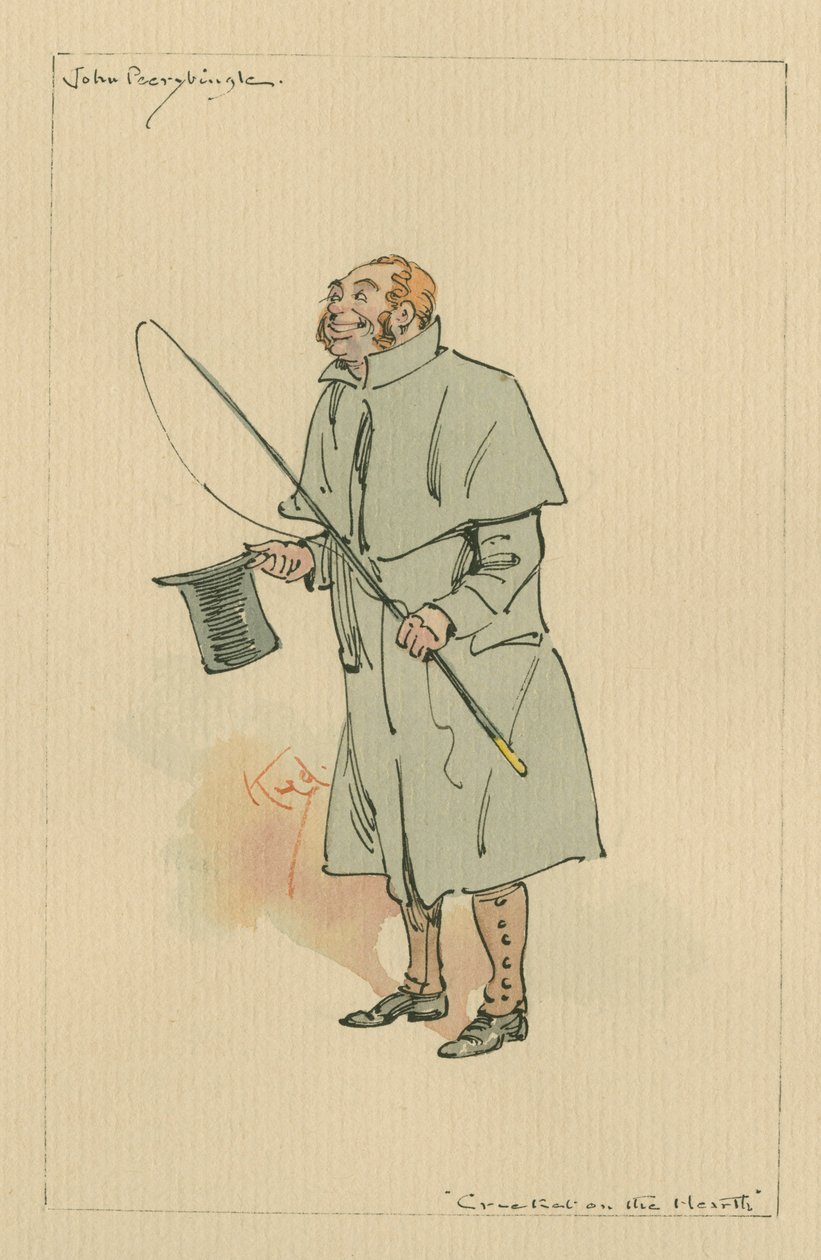 John Peerybingle – A tücsök a kandallóban, 1920-as évek (toll és tinta WC-vel papíron) alkotó: Joseph Clayton Clarke