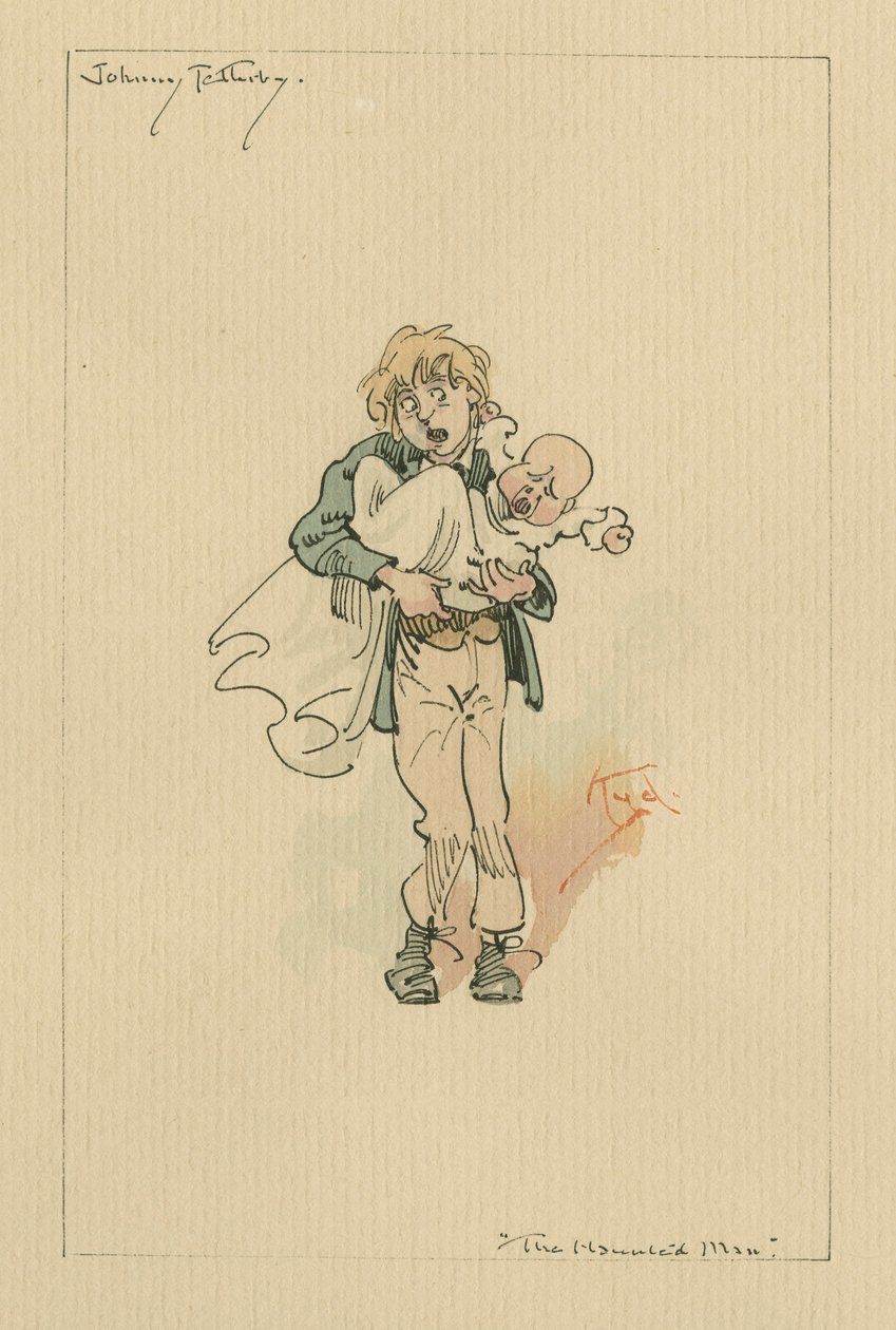 Johnny Tellerby - A kísértetjárta ember és a szellem alkuja, 1920-as évek körül (toll és tus, wc-vel, papír) alkotó: Joseph Clayton Clarke