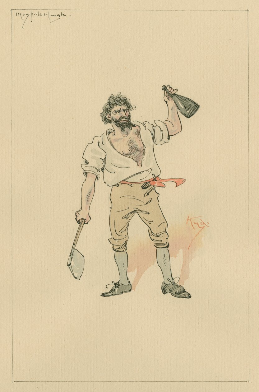 Maypole Hugh, 1920-as évek (toll és tinta WC-vel papíron) alkotó: Joseph Clayton Clarke