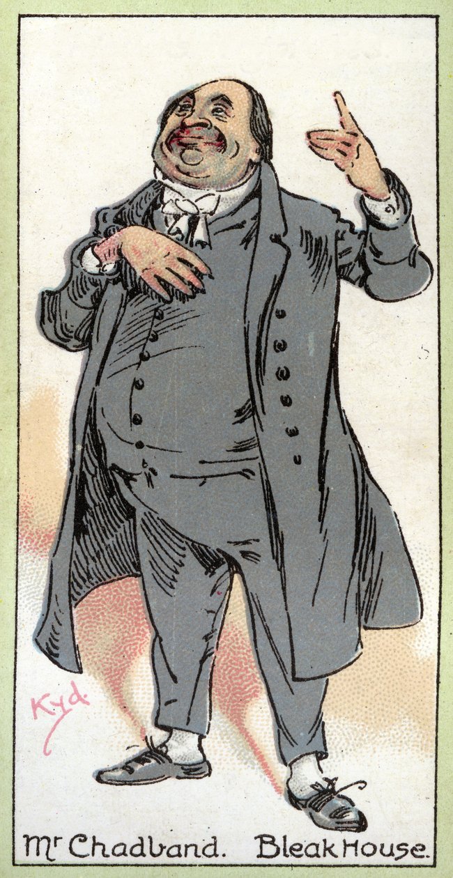 Mr. Chadband, a "Bleak House"-ból, 1923 alkotó: Joseph Clayton Clarke